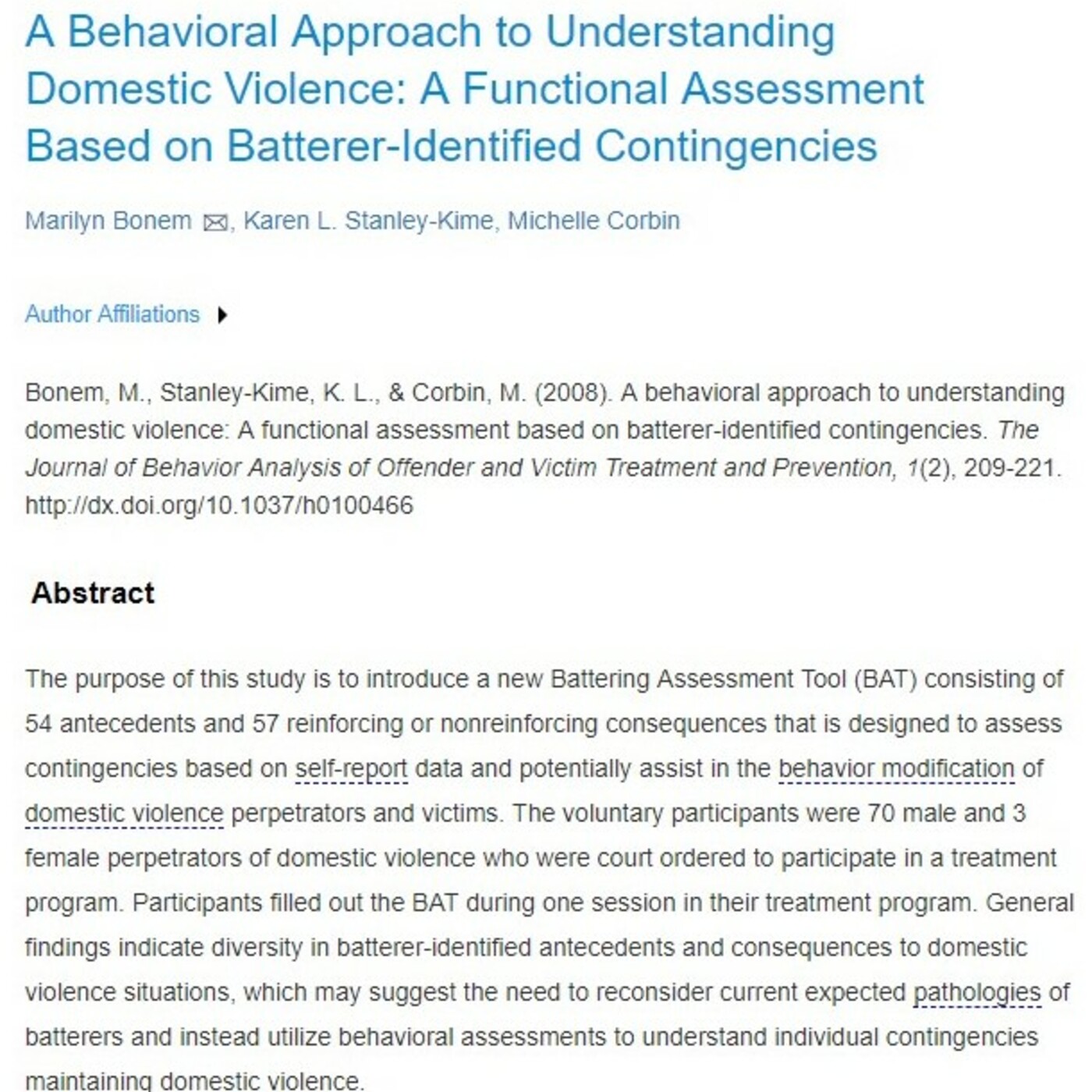 Criminal Behaviorology