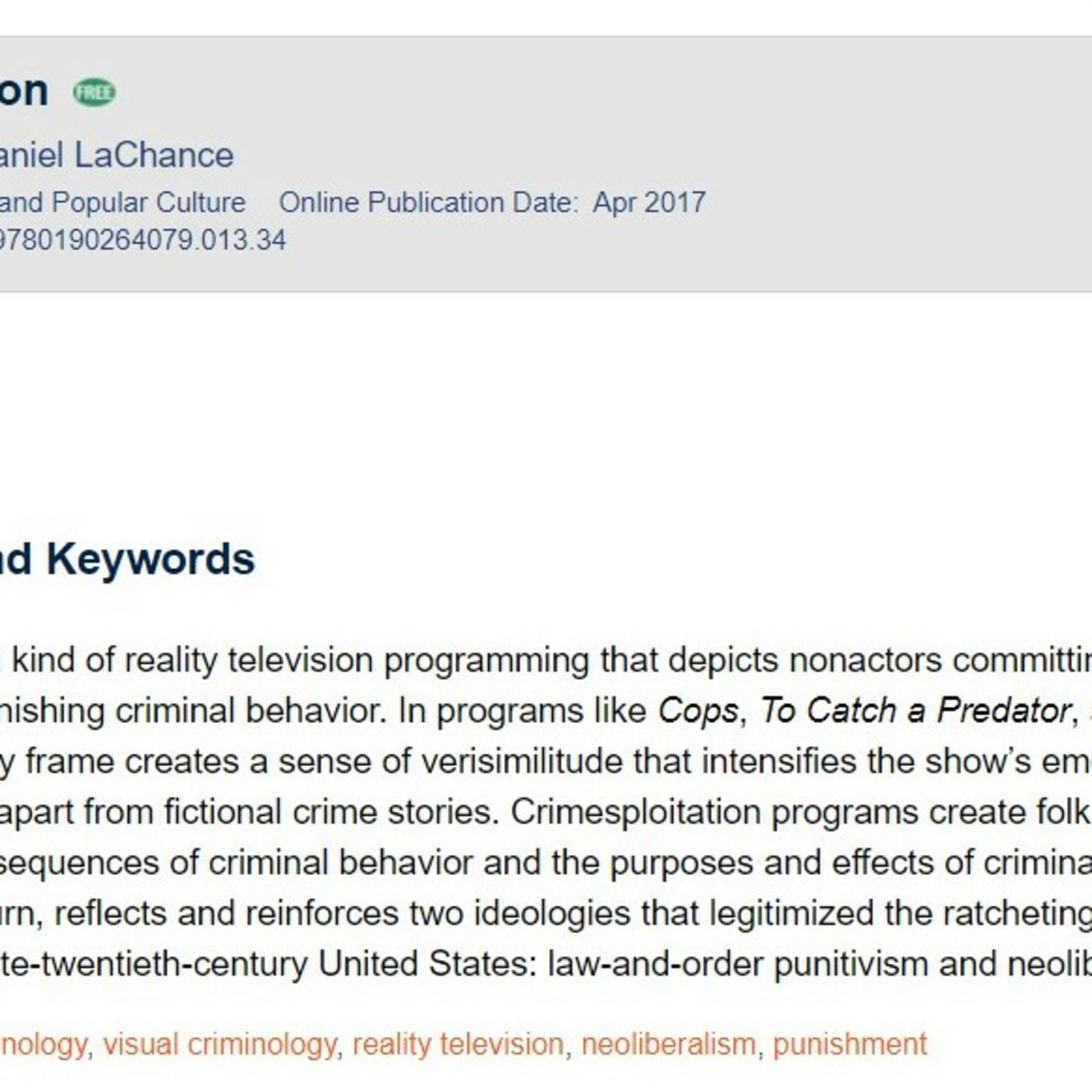 Criminal Behaviorology