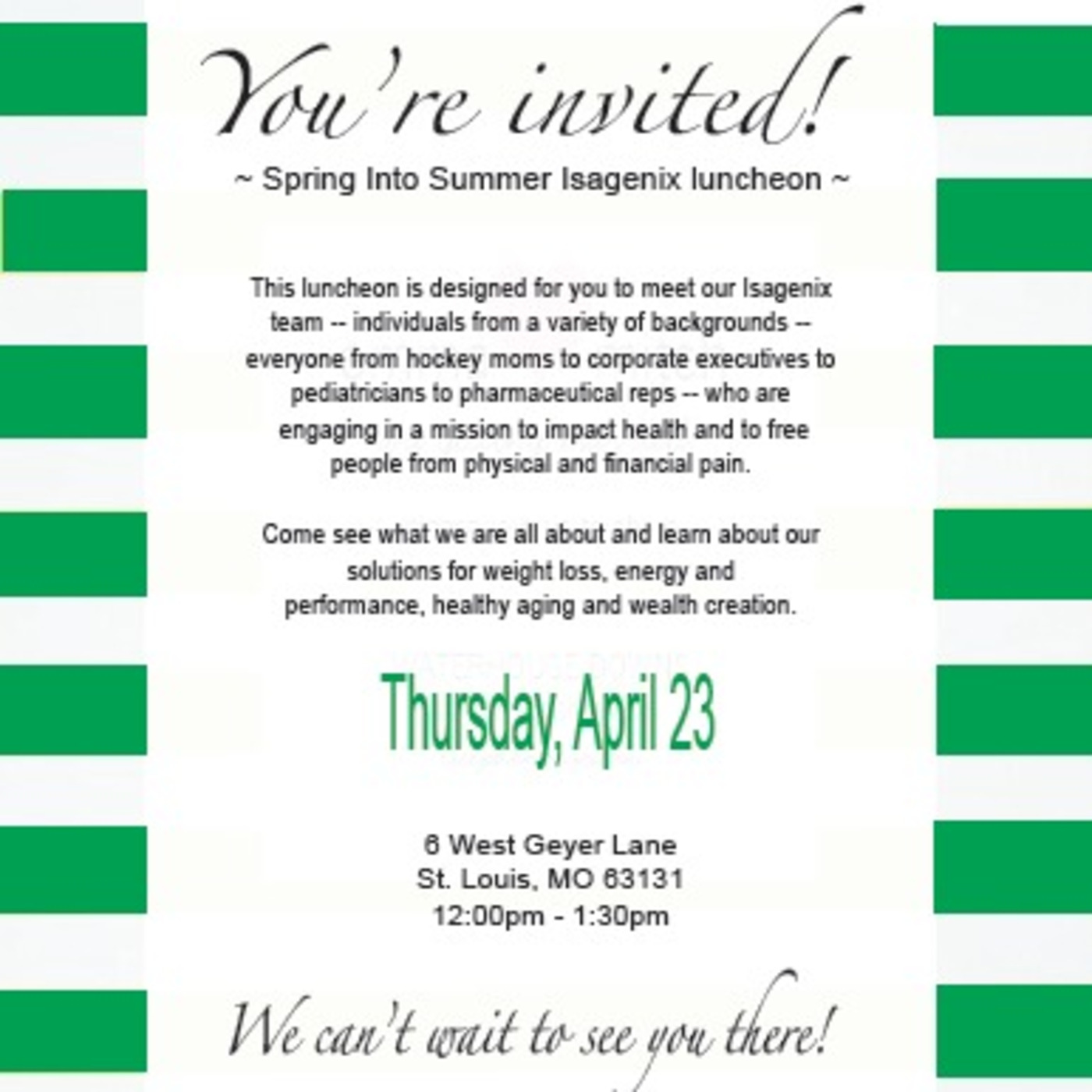 theISAdreamteam's Thursday Luncheons theISAdreamteam's Thursday Luncheons