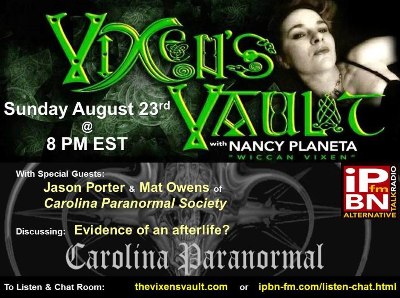 8_23_15 Vixens Vault with Nancy Planeta