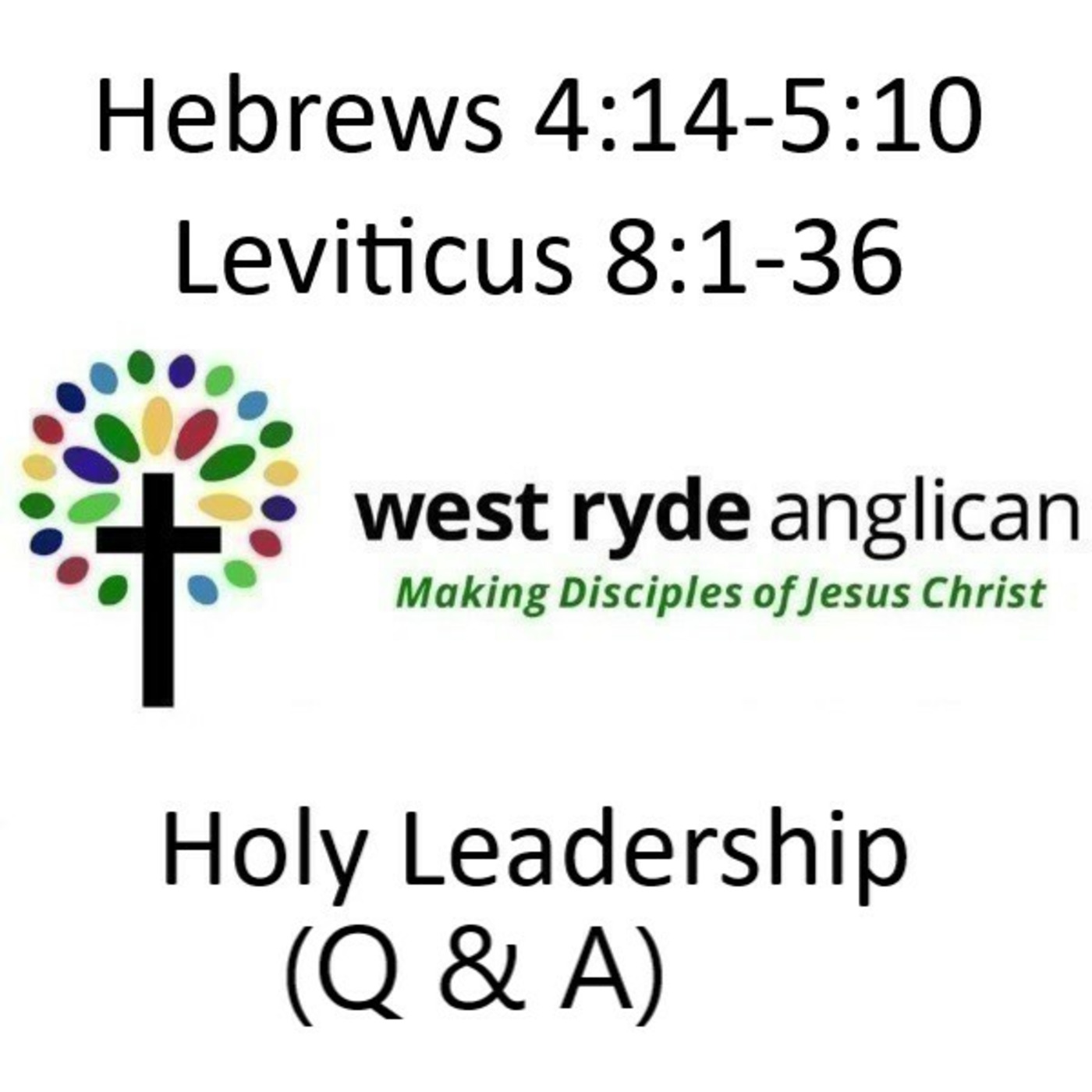Episode 23: Hebrews 4:14-5:10 & Leviticus 8:1-36 - Holy Leadership (with Q & A) episode artwork