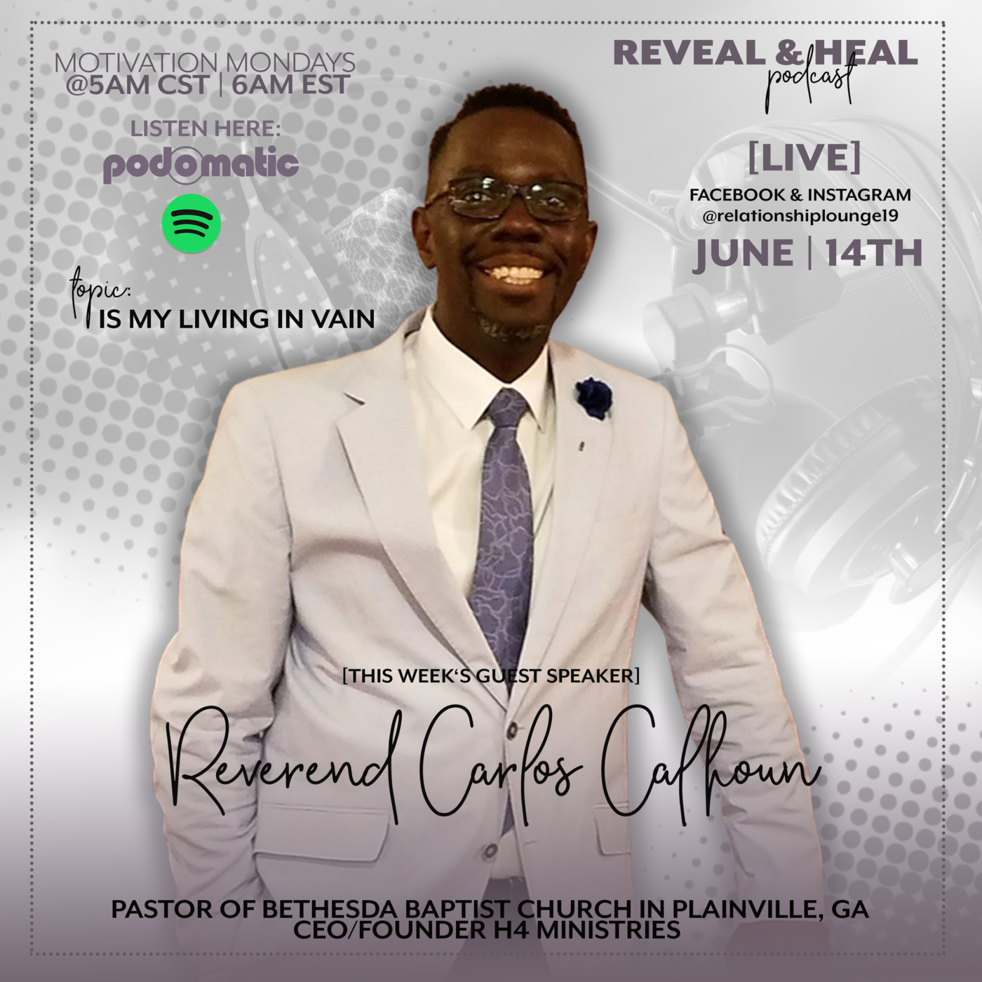 Episode 16: Join Relationship Lounge's Host Coach Debb and Guest Carlos Calhoun as he shares an interesting topic, 